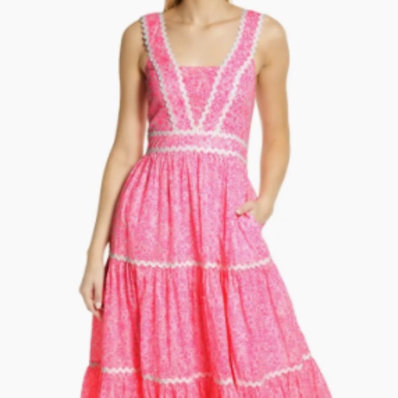Lilly Pulitzer Pink Shandy Invest A Gator Midi Dress - Picture 1 of 7